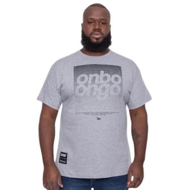 Imagem de Camiseta Masculina Onbongo Plus Size Dot Cinza Mescla D943a