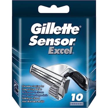 Imagem de Cartuchos de barbear Gillette Sensor Excel, para homens, quantidade: 10 (embalagem pode variar)