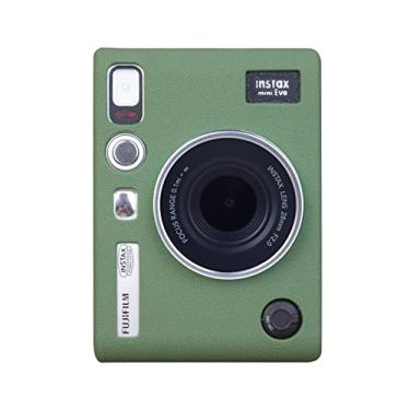 Imagem de Rieibi Capa Instax Mini EVO - Capa protetora de silicone para câmera instantânea Fuji Instax Mini EVO - Capa leve de borracha macia para Fujifilm evo, Verde, Estojo de beleza