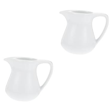 Imagem de ABOOFAN 2 Peças de leite de cerâmica xícara de café chicara de cafe jarro de creme de porcelana recipiente de frutas expresso canecas para café molheira de cerâmica lanche bule