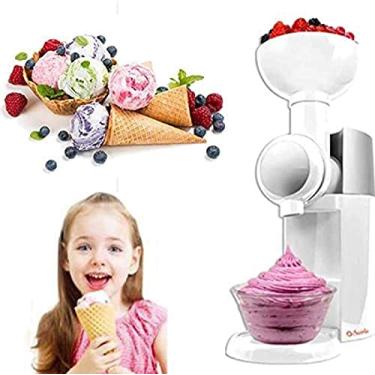 Imagem de Sorveteiras para casa, com freezer embutido, máquina automática de sorvete de iogurte congelado de 800ml, máquina de sorveteira para liquidificador portátil doméstico, branco