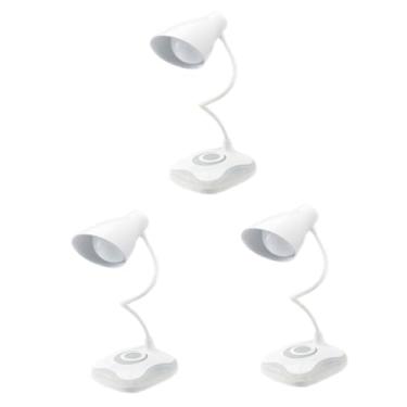 Imagem de UKCOCO 3 Pecas Lâmpada de leitura luminária de mesa led abajur de cabeceira lâmpada de mesa sem fio lâmpada de pescoço de ganso flexível luz de mesa lâmpada de mesa USB iluminação de mesa
