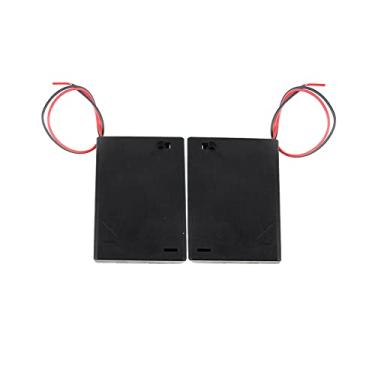 Imagem de Suporte de bateria do módulo AAALaser com fio, a caixa do suporte de bateria pode ser movida (pilhas não incluídas) (S063-Suporte de bateria-pacote com 2)