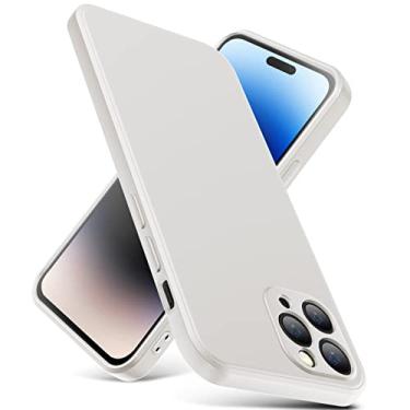 Imagem de YSLBWLE Capa para iPhone 13 Pro, capa fina de silicone líquido, à prova de choque, capa fina para iPhone 13 Pro, capa protetora de câmera de corpo inteiro - bege 2-IP13P-04