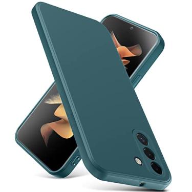 Imagem de YSLBWLE Capa para Samsung Galaxy A13 5G, capa fina de silicone líquido, à prova de choque, capa de telefone fina para Samsung Galaxy A13 5G, capa protetora de câmera de corpo inteiro - verde 2-sam