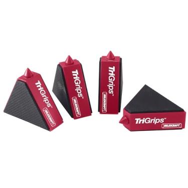 Imagem de Milescraft 1600 TriGrips – Pegadores de biscoito de bancada triangular para trabalhos de madeira, pintura, elevação e nivelamento de 4 unidades