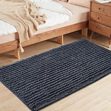 Imagem de FLOLEOPA Tapetes de banheiro de microfibra de pelúcia macia, tapetes de banho absorventes antiderrapantes, lavagem à máquina, tapetes de banho secos para banheira, chuveiro e banheiro (79 x 149 cm,