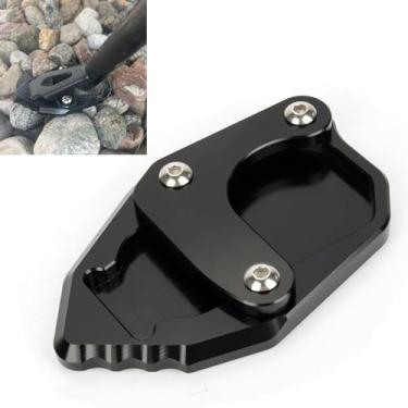 Imagem de PSLER Almofada de extensão de suporte - para extensor de placa ampliador de pé com suporte lateral de motocicleta CRF300L CRF 300L Rally 2021 2022 (preto)