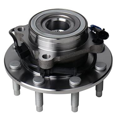 Imagem de KUSATEC 515058 Rolamento da roda dianteira e conjunto de cubo compatível com Chevy Silverado 1500/2500/3500 4x4 4WD, GMC Sierra 1500/2500 Yukon XL, Hummer H2 2003-2007, 8 parafusos de pino com ABS