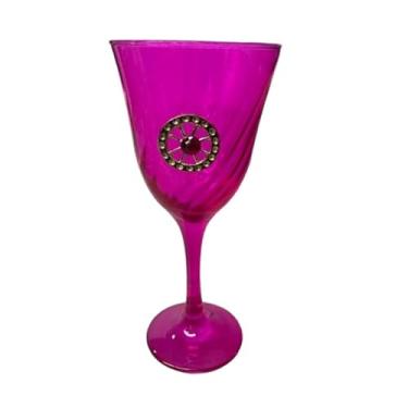 Imagem de Taça Rosa Roda Cigana Lirio Super luxo 330 ml -Vidro
