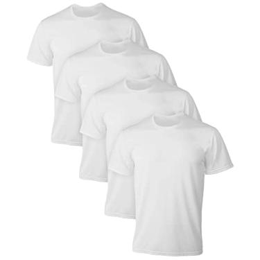 Imagem de Hanes Camiseta masculina Ultimate X-Temp Mesh Pacote com 4, Branco, M