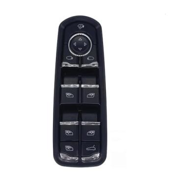 Imagem de IKUESM Power Master Window Control Switch Regulador Botão Levantador Compatível com Porsche Panamera Cayenne Macan Frente Esquerda Lado do Motorista 7PP959858(With Glass Lock)