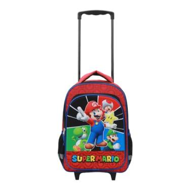 Imagem de BIOWORLD Mochila para meninos Super Mario Bros (criança pequena), vermelha, tamanho único, Vermelho, One Size, Mochila Super Mario Bros (criança pequena/criança grande)