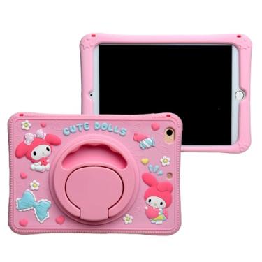 Imagem de Capa de desenho animado para iPad Mini 1/2/3/4/5 7,9 polegadas, suporte de silicone macio MONEHOYSY [à prova de quedas, à prova de choque, antiderrapante] Capa traseira com suporte para crianças,