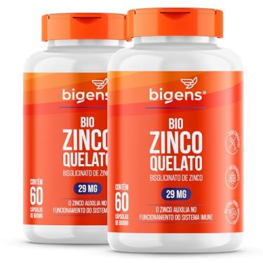 Imagem de Bio Zinco Quelato 29mg Quelado, Biogens, Kit 2x 60 cápsulas