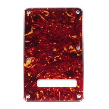 Imagem de Musiclily 6 Furos Escudo Traseiro Back Plate para Guitarra Fender EUA/Mexicana Made Stratocaster Standard Estilo Moderno,4 Camadas Vintage Tortoise