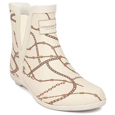 Imagem de LONDON FOG Bota de chuva feminina Piccadilly, Osso Multi, 38