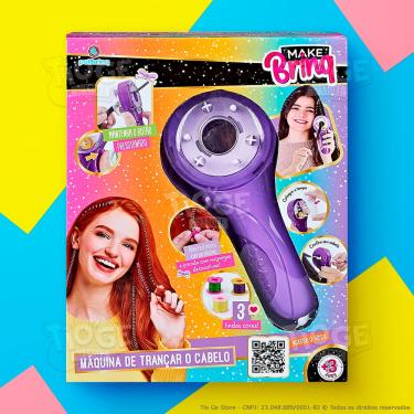 Imagem de Máquina de Trançar Cabelo Infantil Automática Elétrica Tranças Mágicas Tererê Penteados Divertidos Fácil Makebrinq