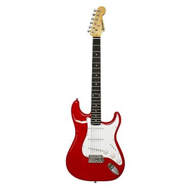 Imagem de Guitarra Elétrica Queen's ST Vermelha – Inclui Kit com Palhetas, Cabo P10 c/adaptador P10/P2 e Chaves Allen
