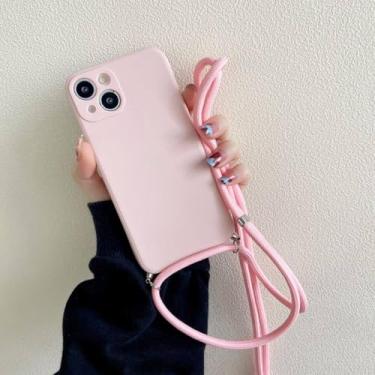 Imagem de Crossbody colar cinta cordão cabo quadrado silicone caso de telefone para huawei p20 p30 lite p40 p50 pro mate 9 10 20 30 capa, x1, para p smart pro