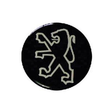 Imagem de Boton Calota Resinado 51mm Preto Kit C 4 Peugeot Universal Nk-139648 -