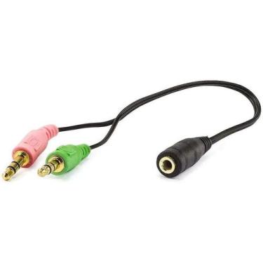 Imagem de cabo adaptador fone microfone P3 fêmea p / 2p2 macho CABO P2 - BC BORA