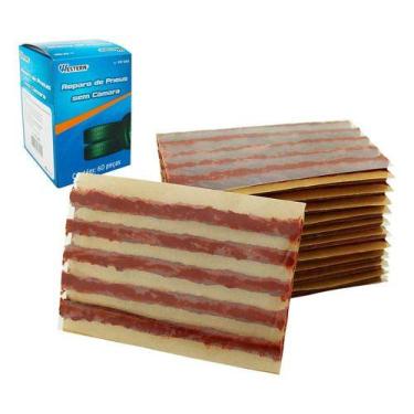 Imagem de Reparo De Pneu Remendo P/ Pneu Sem Câmara Carro Moto - Western