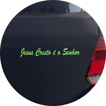 Imagem de Adesivo de Carro Frase Jesus Cristo é o Senhor - Cor Dourado - Melhor 