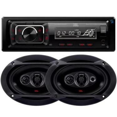 Imagem de Aparelho De Som Carro Radio Automotivo Bluetooth Jbl Sd Rádio + Par Al
