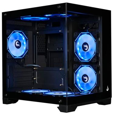 Imagem de Gabinete Gamer Rise Mode Galaxy Glass M Mini S/fan, Compacto m-ATX ITX Lateral e Frontal em Vidro Temperado