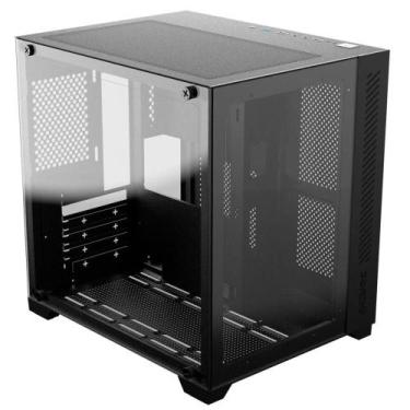 Imagem de Gabinete Compacto e Estiloso Pcyes Forcefield Vulcan Black com Vidro T