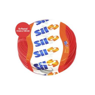 Imagem de Fio Cabo Flexível 100 metros 750V 4 mm Vermelho Sil - SIL FIOS e CABOS