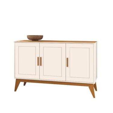 Imagem de Buffet Aparador Organizador Sierra 3 Portas 130cm - Edn, Off/Cedro