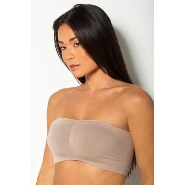 Imagem de Sutiã Top Faixa Bojo Removível sem alça Trifil - CE, Macadâmia, G