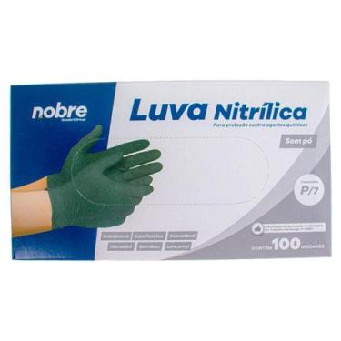 Imagem de Luva Nitrílica Sem Pó Preta P 100 Unidades Nobre