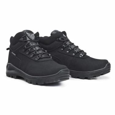 Imagem de Bota Adventure Acero Couro Masculino Trilha Conforto, 39, Preto
