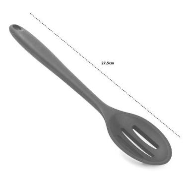 Imagem de Utensílios Cozinha Em Silicone Concha Espátula Escumadeira - Ingá, Em 