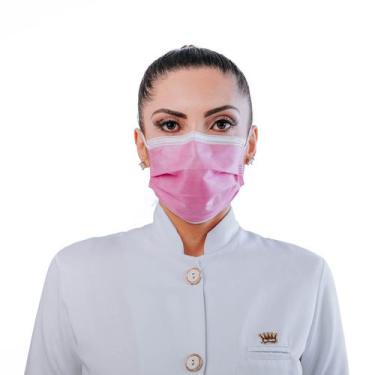 Imagem de Kit 50 Máscara Descartável Adulto Tripla Anvisa C/ Clip Nasal - SP PRO