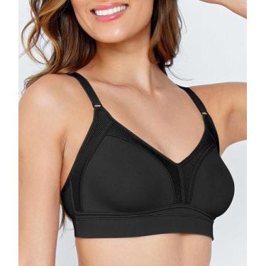 Imagem de Sutiã Top Anatômico Dilady 318122 Detalhe Geométrico, Preto, 42