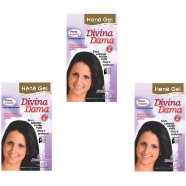Imagem de Hene em gel jaborandi 180gr pouch preto forte (preto azulado) - Divina