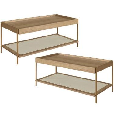 Imagem de Kit 02 Mesas de Centro Para Sala de Estar Industrial Indy A03 Hanover 