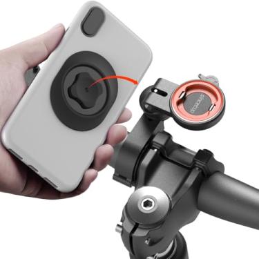 Imagem de Suporte de telefone de bicicleta, suporte de telefone de motocicleta com adaptador universal, suporte de guidão de bicicleta frontal para mountain road EBike, scooter, moto, MTB, liberação rápida