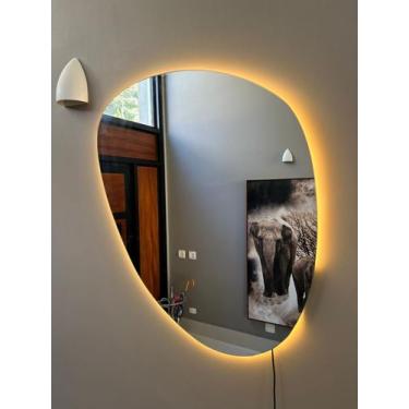 Imagem de Espelho Orgânico Decorativo Com Led 80x60cm - V.A Decor