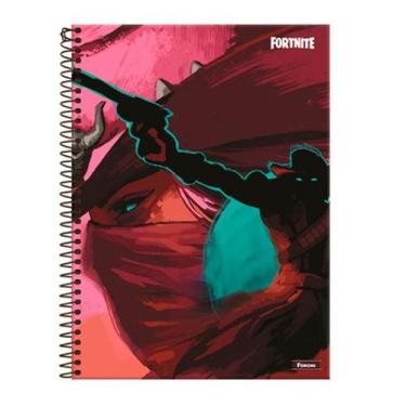 Imagem de Caderno Universitario 1 Matéria Jogo Fortnite Texturizado - Foroni