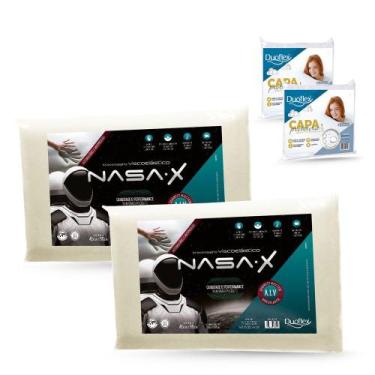 Imagem de Kit Travesseiro Nasa X Duoflex mais Capa Protetora