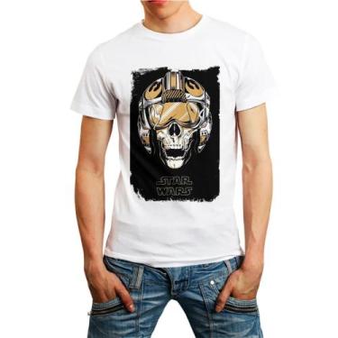 Imagem de Camiseta Masculina Branca Star Wars 01 - DESIGN CAMISETAS, Branco, P