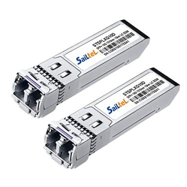 Imagem de Módulo SFP+ LC de modo único Gigabit de 10G, 10G 1310nm SMF, até 10 km, DDM, transceptor de fibra 10GBase-LR, compatível com Cisco, Ubiquiti, Mikrotik, Netgear, Dlink, Linksys e mais (2 pacotes)