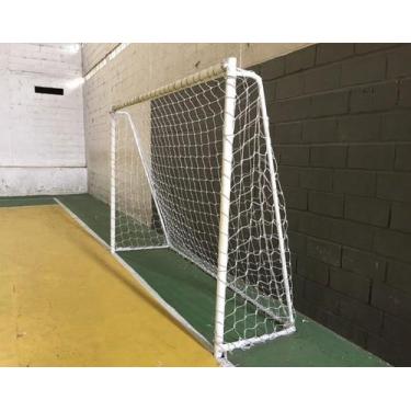 Imagem de Rede Futebol Salao / Futsal 4mm Par - Pangué, Branco