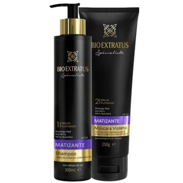 Imagem de Kit Bio Extratus Spécialiste Matizante Shampoo 300ml + Máscara Violeta 250g