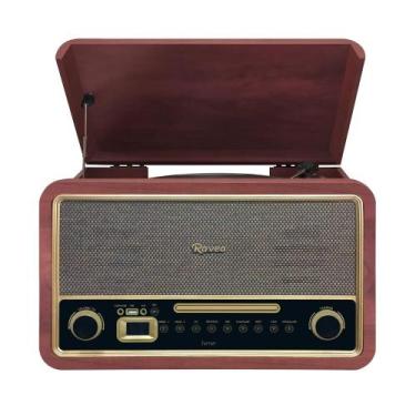 Imagem de Vitrola Raveo Turner Toca-Discos Bluetooth USB CD K7 Fm 35W Marrom - 9